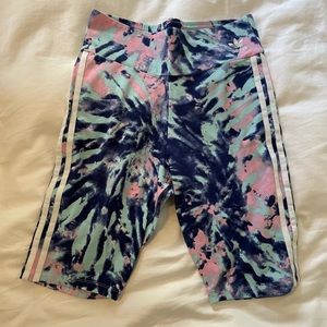 Adidas tie-dye bike shorts